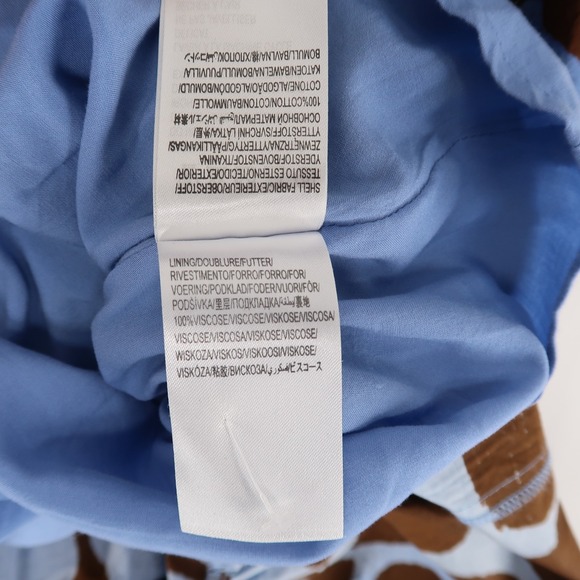 Farm Rio Dress Womens XS Blue Polka Dot Puff Sleeve Bow Front Tiered Hem Mini - Picture 12 of 12